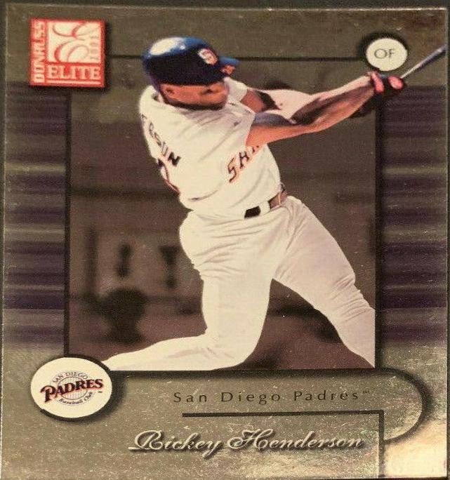 Rickey Henderson #21 Baseball Cards 2001 Donruss Elite
