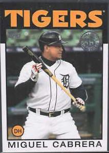 Miguel Cabrera #86B-26 Baseball Cards 2021 Topps 1986 35th Anniversary