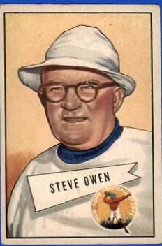 Steve Owen #4 Football Cards 1952 Bowman Large