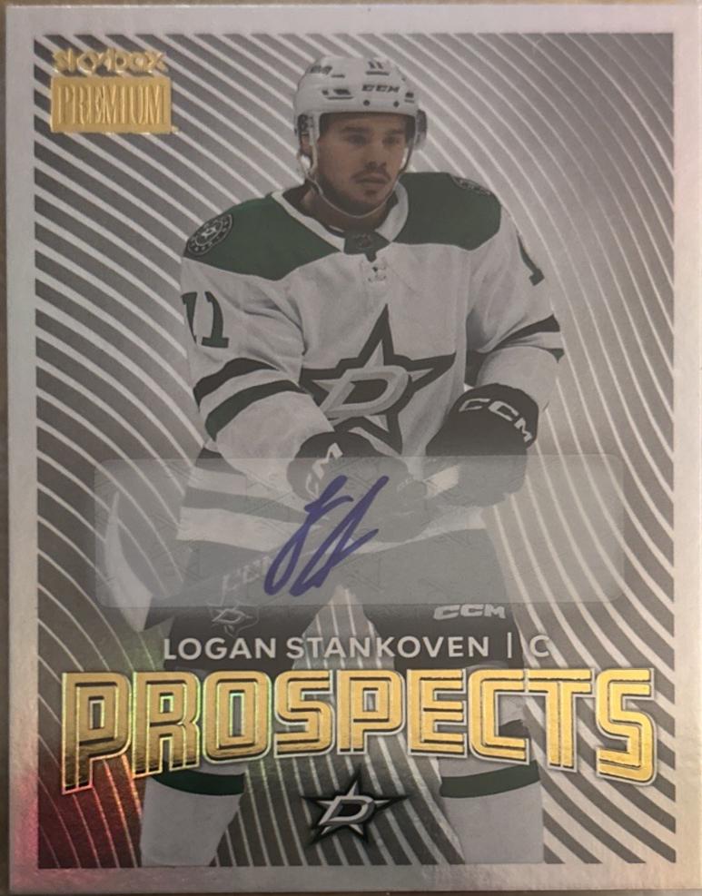 Logan Stankoven #PP-17 Hockey Cards 2024 SkyBox Metal Universe Premium Prospects Autograph