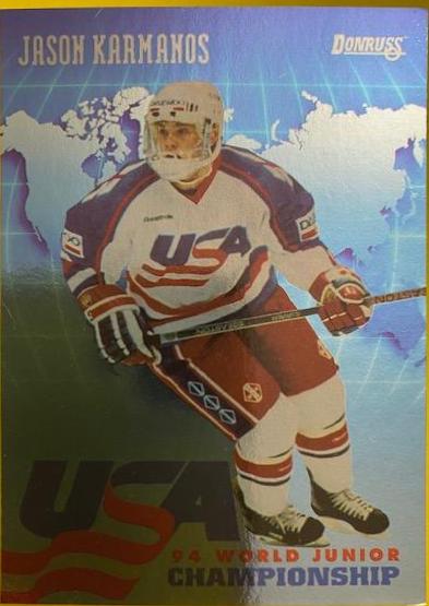 Jason Karmanos #10 Hockey Cards 1993 Donruss World Junior Championship USA