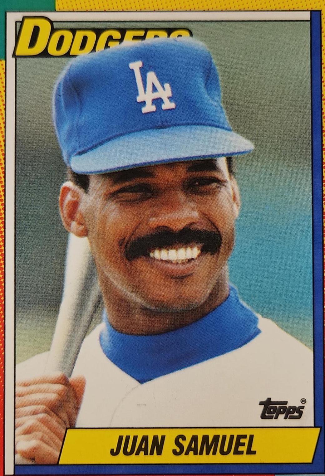 Juan Samuel #109T Baseball Cards 1990 Topps Traded Tiffany