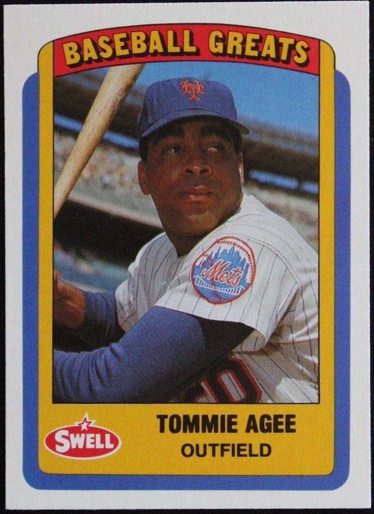 Tommie Agee #19 Baseball Cards 1990 Swell Greats