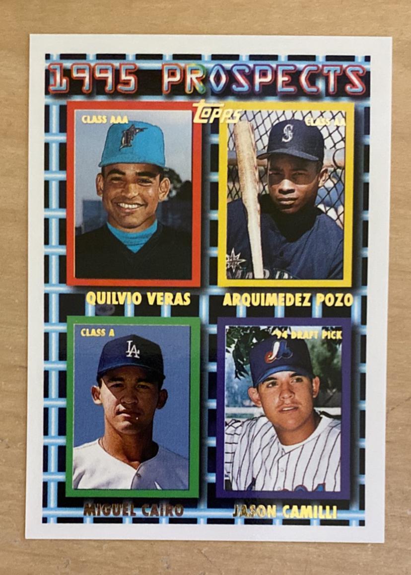Quilvio Veras, Arquimedez Pozo, Miguel Cairo, Jason Camilli #540 Baseball Cards 1995 Topps