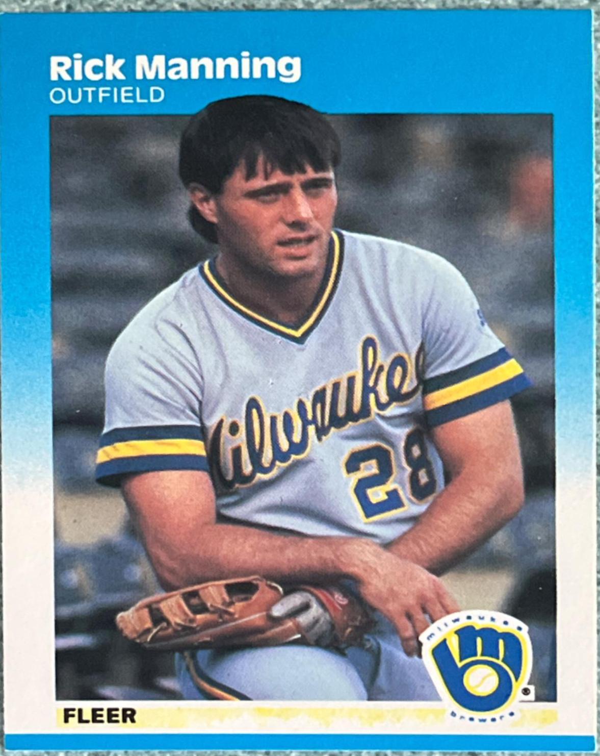 Rick Manning #349 1987 Fleer Baseball