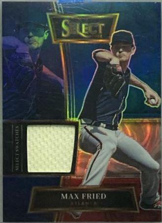Max Fried #SELS-MF Baseball Cards 2022 Panini Select Swatches