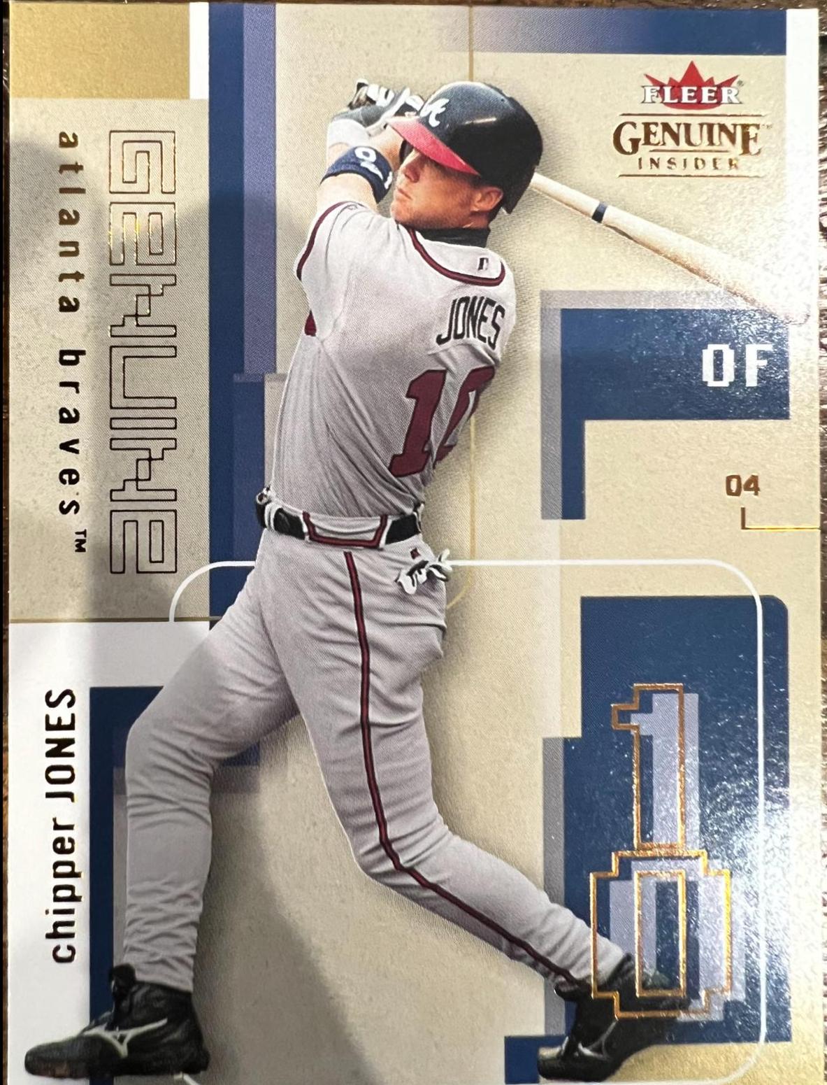 Chipper Jones #22 Baseball Cards 2004 Fleer Genuine Insider
