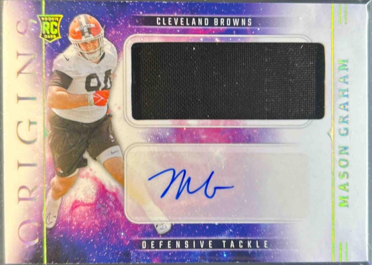 Mason Graham #3 2025 Panini Origins Football Rookie Jumbo Jersey Autographs