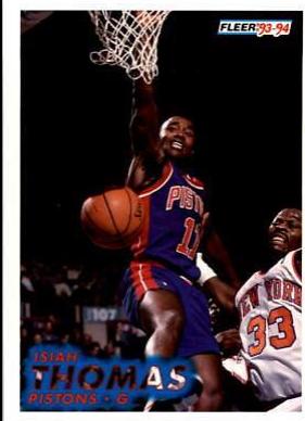 Isiah Thomas #65 Basketball Cards 1993 Fleer