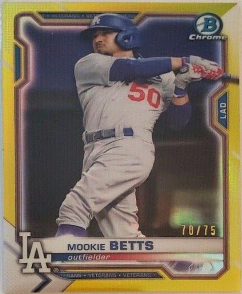 Mookie Betts [Yellow Refractor] #86