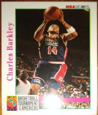 Charles Barkley USA #336 Basketball Cards 1992 Hoops