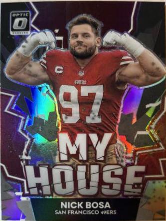 Nick Bosa #MH-17 Football Cards 2022 Panini Donruss Optic My House