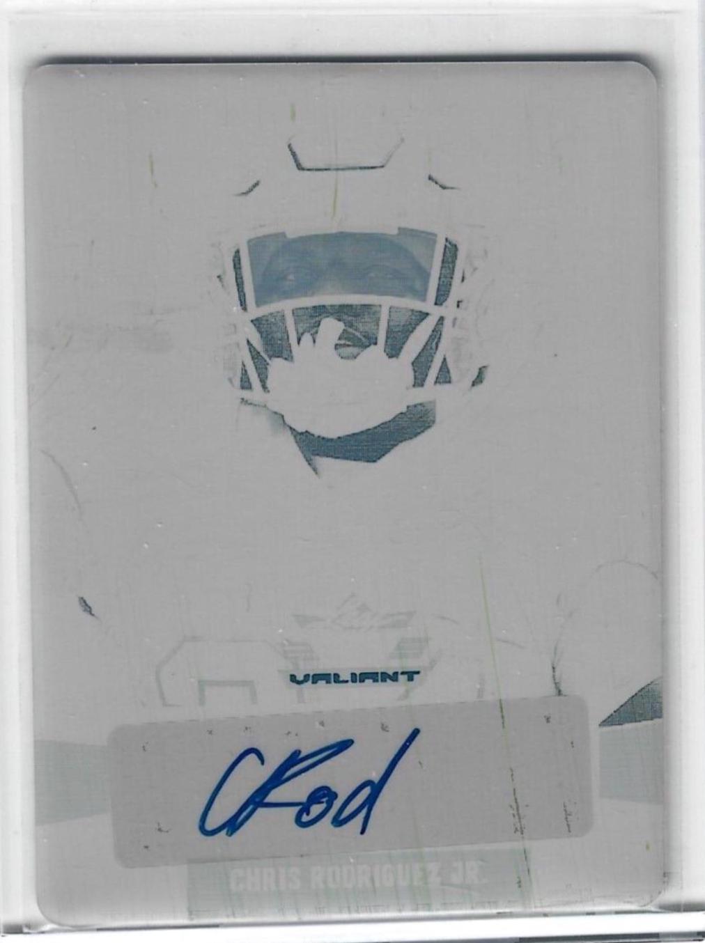 Chris Rodriguez Jr. #PA-CRJ 2022 Leaf Valiant Autographs Portrait Football