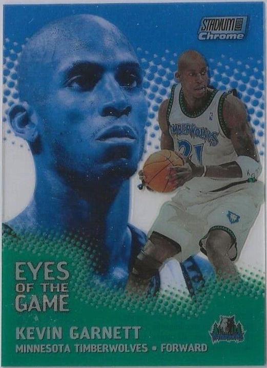 Kevin Garnett #EG4 Basketball Cards 1999 Stadium Club Chrome Eyes of the Game