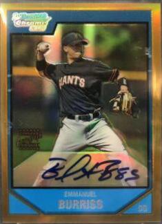 Emmanuel Burriss [Gold Refractor Autograph] #BC243