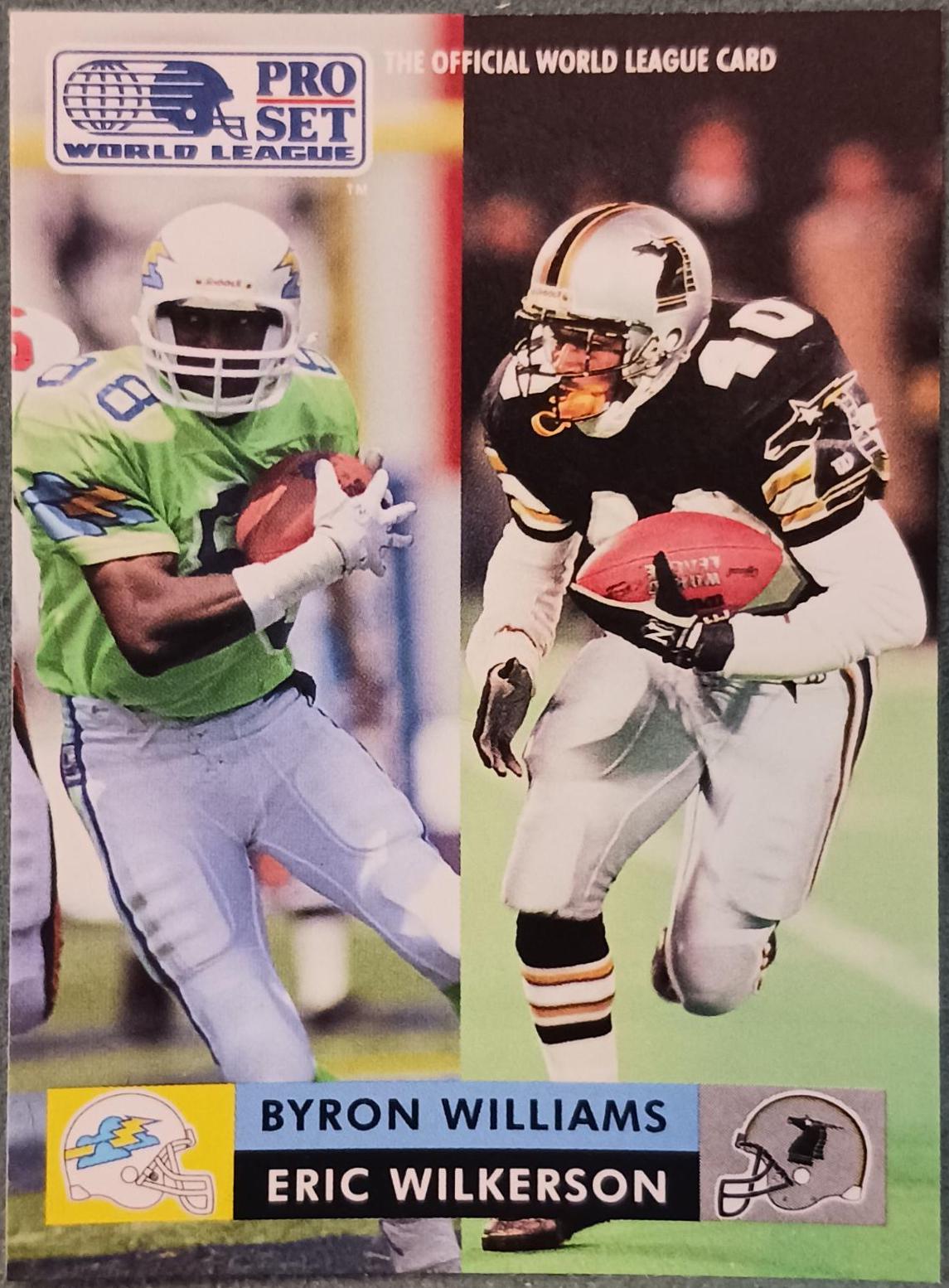 Byron Williams, Eric Wilkerson #24 Football Cards 1991 Pro Set Wlaf