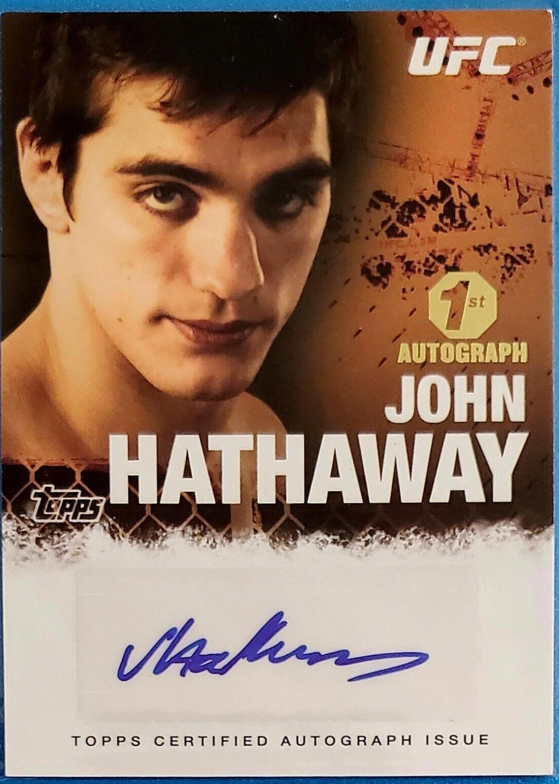John Hathaway #FA-JH Ufc Cards 2010 Topps UFC Autographs