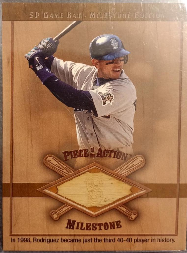 Alex Rodriguez #M-AR Baseball Cards 2001 SP Game Bat Milestone P.O.A
