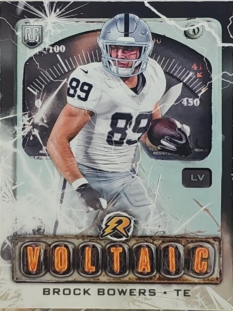 Brock Bowers #V-7 Football Cards 2024 Topps Resurgence Voltaic