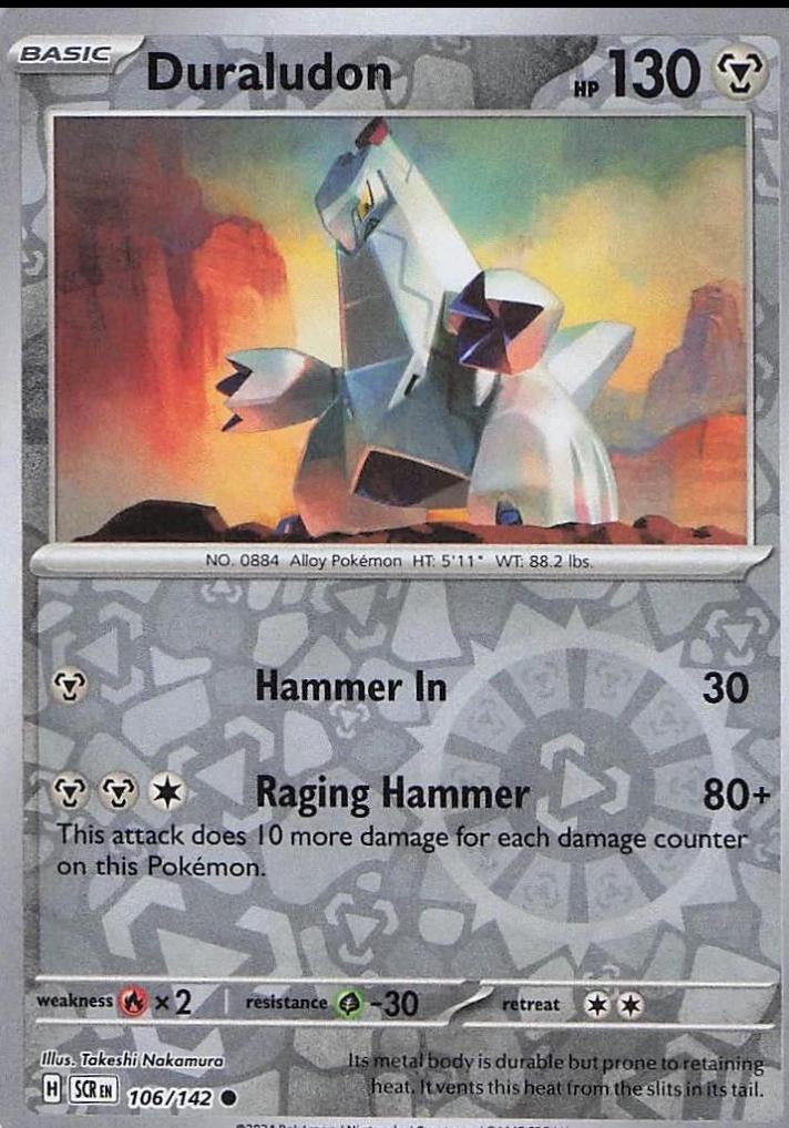 Duraludon Reverse Holo #106 — Stellar Crown