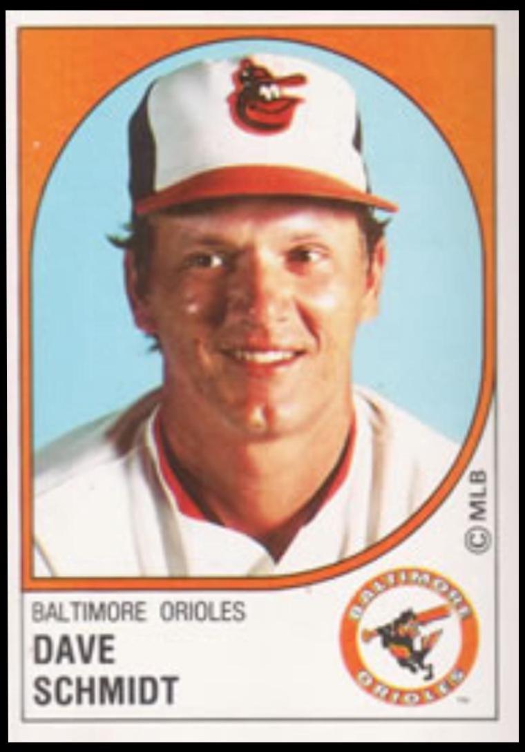 Dave Schmidt #6 Baseball Cards 1988 Panini Stickers