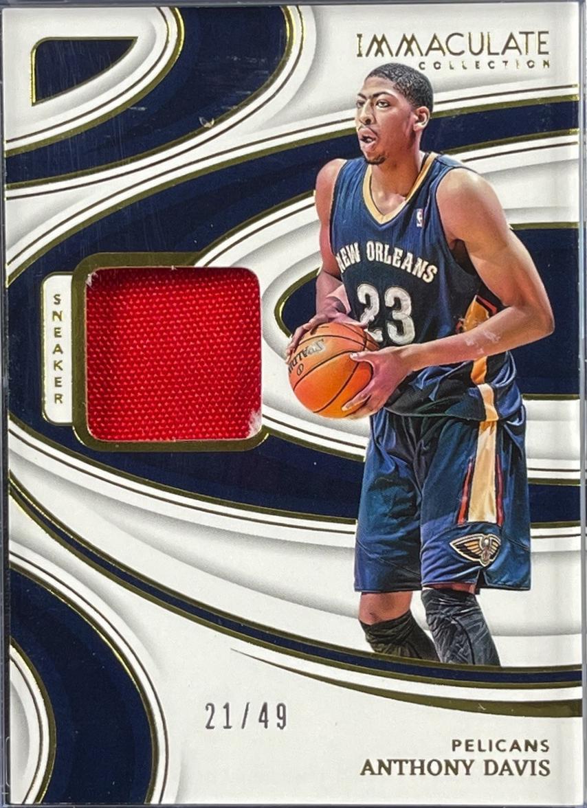 Anthony Davis #16 Basketball Cards 2023 Panini Immaculate Sneaker Swatch