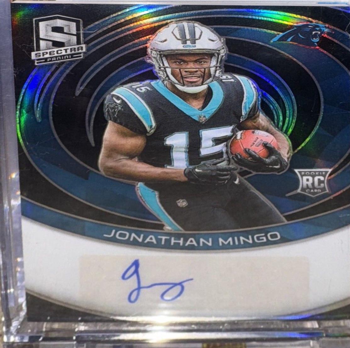 Jonathan Mingo #23 Football Cards 2023 Panini Spectra Rookie Autograph Psychedelic