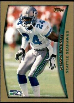 Shawn Springs #24 Football Cards 1998 Topps