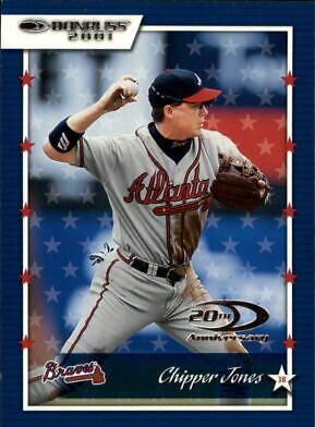 Chipper Jones #4 Baseball Cards 2001 Donruss