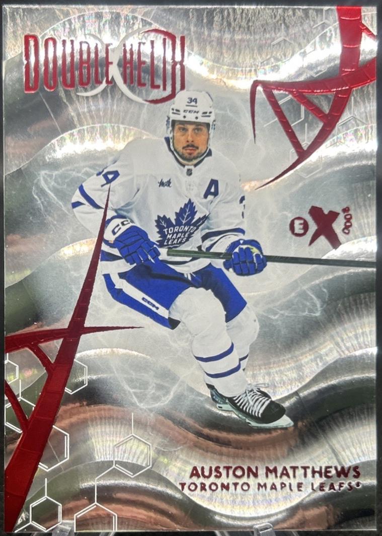 Auston Matthews #DH-8 Hockey Cards 2023 SkyBox E-X 2000 Double Helix