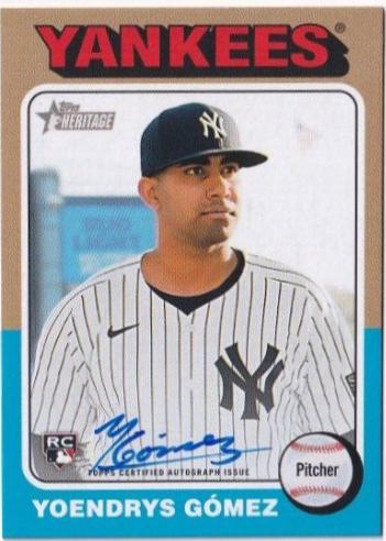 Yoendrys Gomez #ROA-YG Baseball Cards 2024 Topps Heritage Real One Autograph