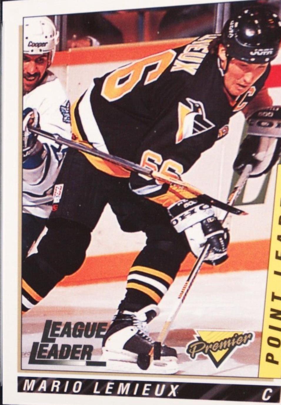 Mario Lemieux #185 Hockey Cards 1993 O-Pee-Chee Premier