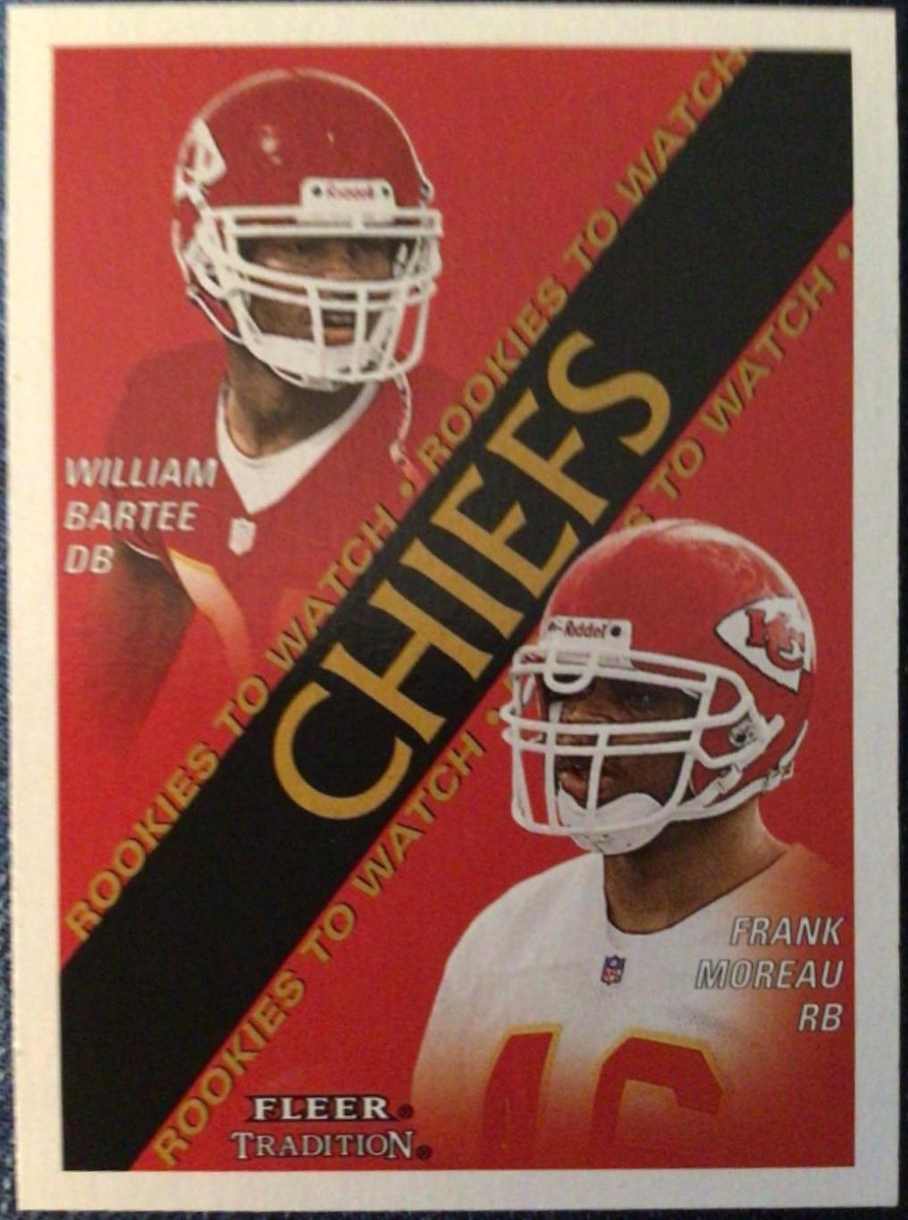 William Bartee, Frank Moreau #349 Football Cards 2001 Fleer Tradition Glossy