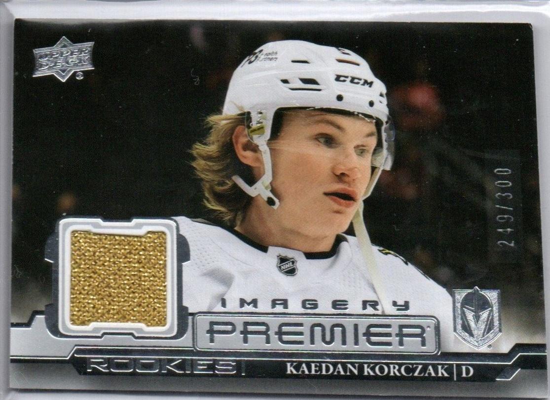 Kaedan Korczak #PDJR-KK Hockey Cards 2022 Upper Deck Premier Dynamic Imagery Rookies Jersey