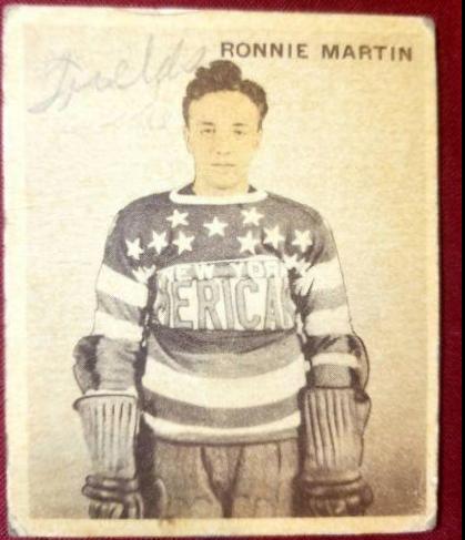Ronnie Martin #7 Hockey Cards 1933 World Wide Gum Ice Kings