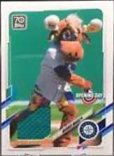 Mariner Moose #MR-MMO Baseball Cards 2021 Topps Opening Day Mascot Relics