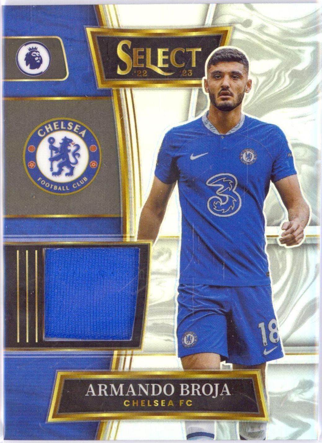 Armando Broja #SW-BRO Soccer Cards 2022 Panini Select Premier League Swatches