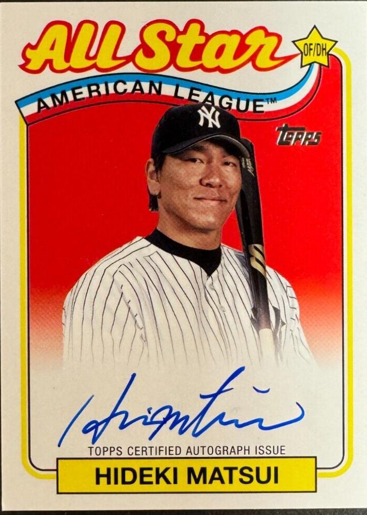 Hideki Matsui #89ASA-HM 2024 Topps 1989 All Star Autograph Baseball