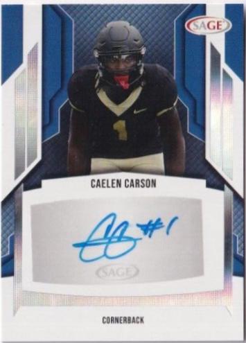 Caelen Carson #A-CC Football Cards 2024 Sage HIT Autographs