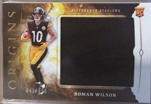 Roman Wilson #RJJ-RWI Football Cards 2024 Panini Origins Rookie Jumbo Jersey