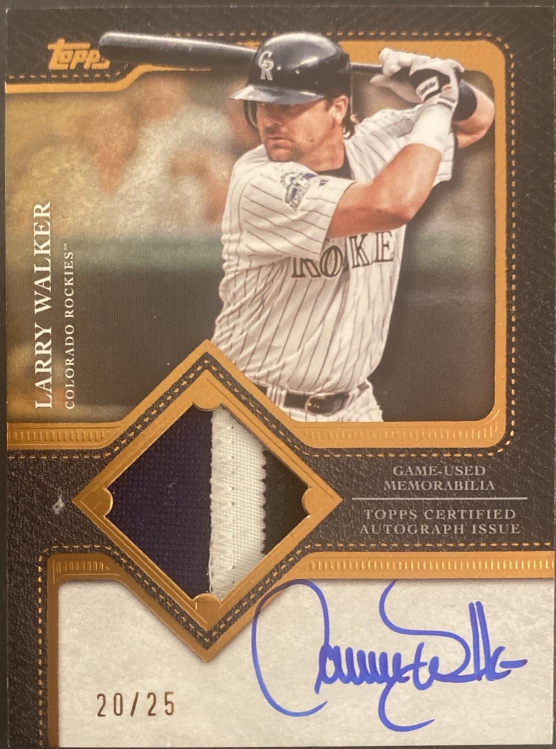 Larry Walker #TFAP2-LWA 2025 Topps Update Flagship Autograph Patch Baseball