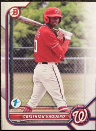 Cristhian Vaquero #BD-64 2022 Bowman Draft 1st Edition Baseball