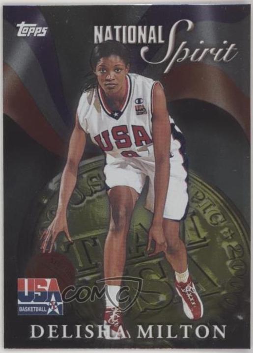 DeLisha Milton #NS22 Basketball Cards 2000 Topps Team USA National Spirit