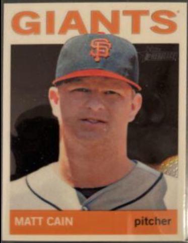 Matt Cain #HC18 Baseball Cards 2013 Topps Heritage Chrome