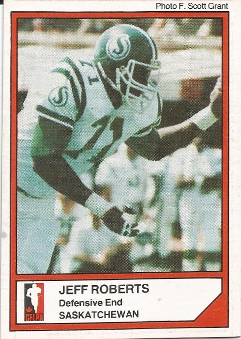 Jeff Roberts #146 1984 Jogo Cfl Football