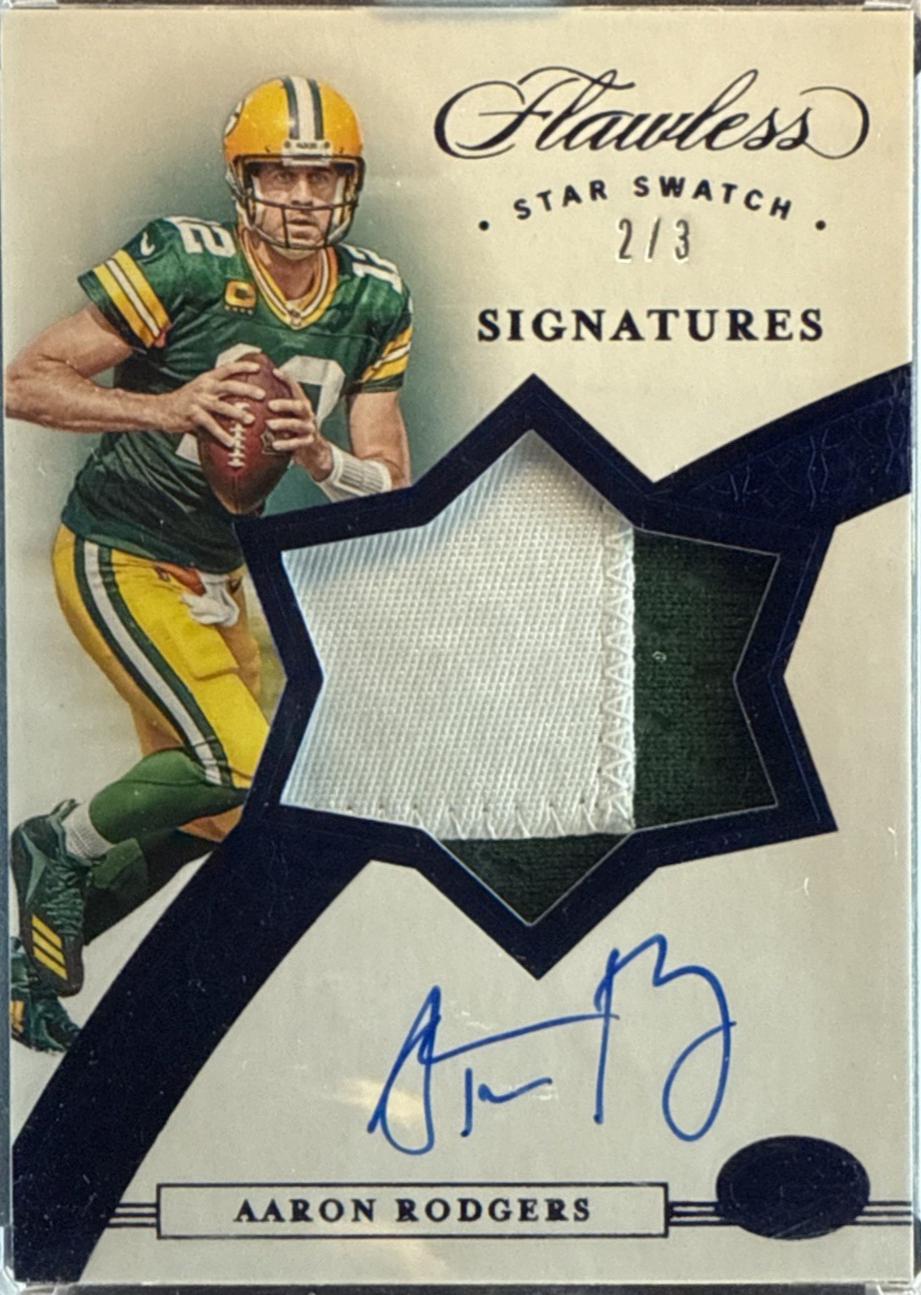 Aaron Rodgers #SSS-AAR 2020 Panini Flawless Star Swatch Signatures Football