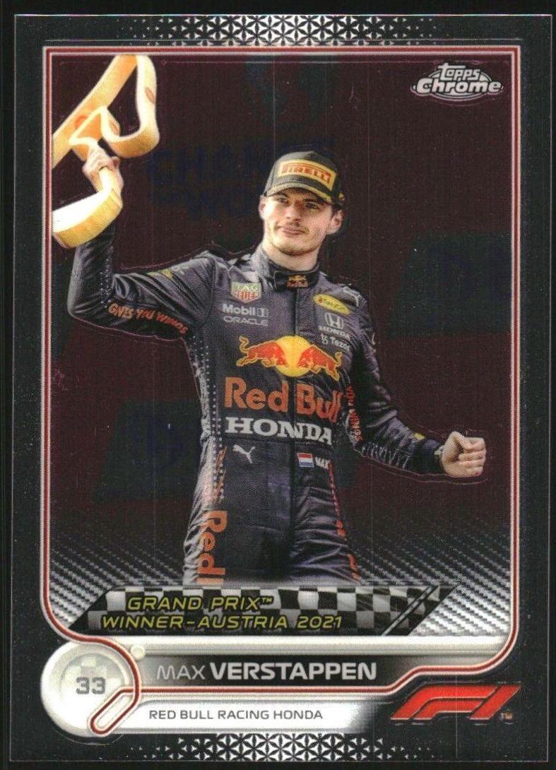 Max Verstappen #159 Racing Cards 2022 Topps Chrome Formula 1