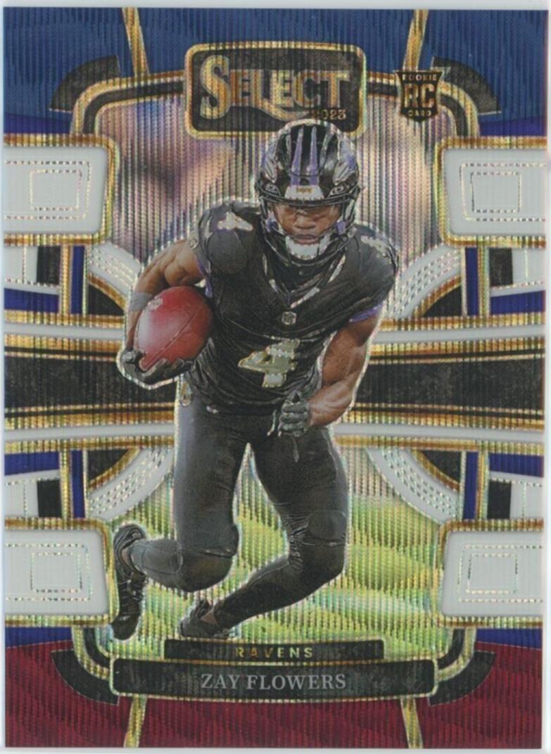 Zay Flowers [Tri-Color Prizm] #8 Prices | 2023 Panini Select