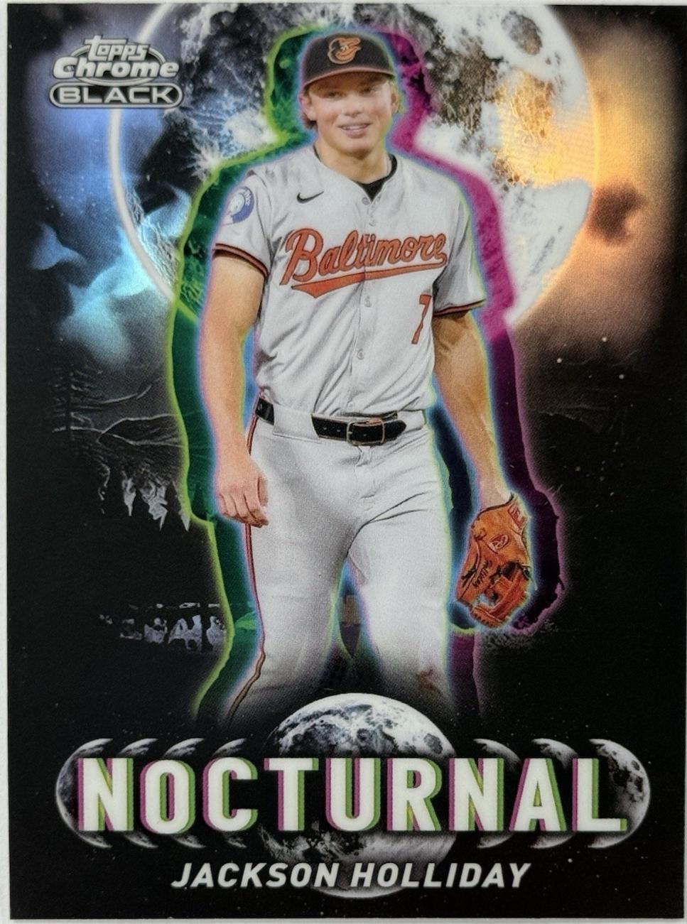 Jackson Holliday #NOC-13 Baseball Cards 2025 Topps Chrome Black Nocturnal