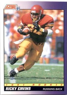 Ricky Ervins #582 Football Cards 1991 Score
